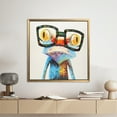 thumbnail image 5 of Fun Animals Poster, Animal Canvas, Rainbow Frog With Glasses Wall Art, Rainbow Frog With Glasses, Modern Art, Colorful Frog Printed Canvas, Canvas Wall Decor - White Framed, 5 of 6
