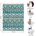 thumbnail image 4 of Teal Geometric Boho Pattern Blanket,Comfortable Soft Flannel Throw Blanket,All Season,Warm Lightweight Blankets for Sofa Bed Couch Living Room Chair,30"x40", 4 of 4