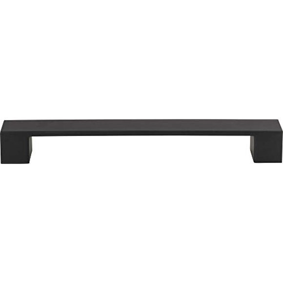 Atlas Homewares A825-BL 9-Inch Euro-Tech Collection Wide Square Pull, Black
