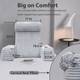 thumbnail image 4 of Almohada con respaldo para cama ENITYA, silla de lectura, color gris, 4 of 8