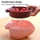 thumbnail image 4 of PP Colander Portátil Doble Capa Caja de seguridad Cocina Cocina Drenaje Cesta Fruta Lavado Accesorios Accesorios con soporte de teléfono rosa Scienceny HA011948-03, 4 of 7