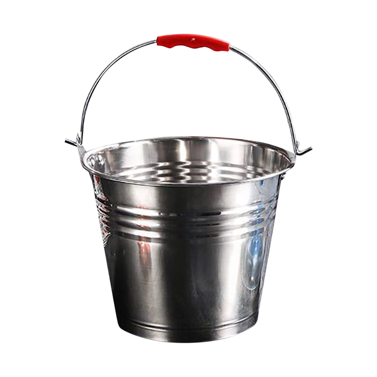 Dsscvnef Seau en Acier Inoxydable Seau d'Eau Portable Seau à Lait Bouilloire Vase