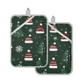 thumbnail image 7 of Yayeee Pot Holders Kitchen Heat Resistant with Pocket 7"x9.8" Cotton Oven Cooking Hot Pads, Green Christmas Hats, 7 of 7
