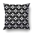 thumbnail image 1 of BOSDECO Black and white ethnic geometric pattern Pillowcase Throw Pillow Cover Case 20x20 inches, 1 of 2