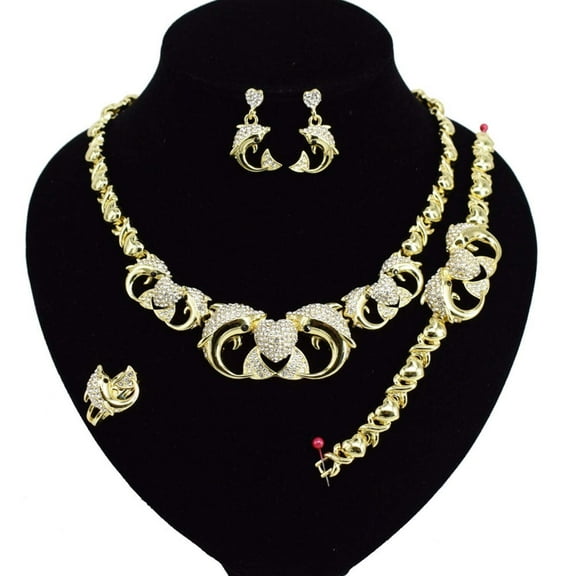 JoeytheJewelryNY HUGS &KISSES xo dolphins set gold Plated #71