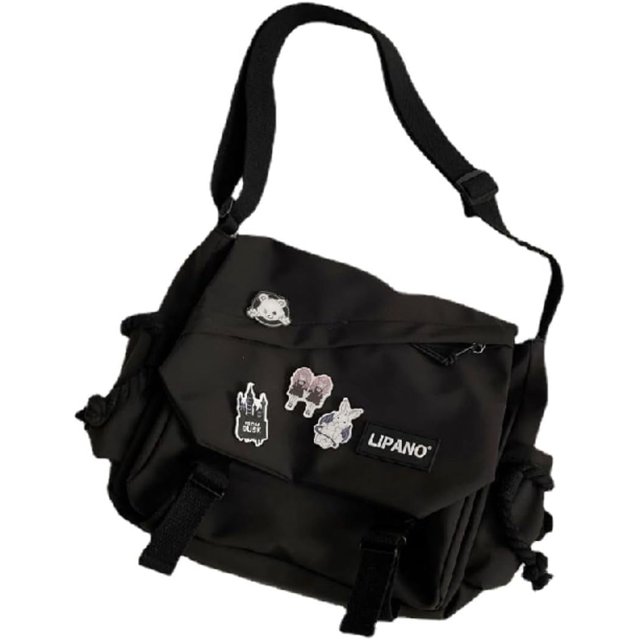 Y2k Bolso bandolera Mochila Kawaii Mochila estética de gran capacidad Mochilas de viaje casuales lindas (1015 azul)