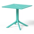 thumbnail image 4 of WestinTrends Playa 5-Piece Modern Square Patio Dining Table Set with Stackable Patio Dining Chairs, Turquoise, 4 of 13
