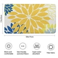 thumbnail image 3 of Yellow Floral and Petal Pattern Bathroom Rugs Mat,Non Slip Microfiber Bathroom Rug,Rubber Backing,Soft Bathroom Mats for Bathroom Floor,Tub and Shower,17x30in(43x75cm), 3 of 5
