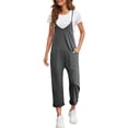 thumbnail image 2 of Cathalem Womens Overalls Oversized Casual Sleeveless Rompers wiith Pockets,Gray XXL, 2 of 4