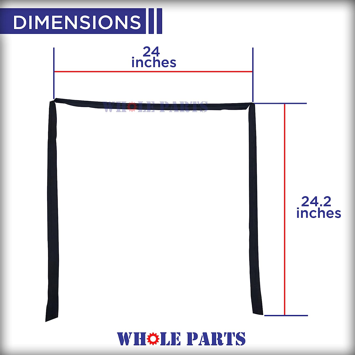 Whole Parts Dishwasher Door Deal Gasket Part# 154528701 - Replacement and Compatible with Some Frigidaire and Kenmore Dishwashers