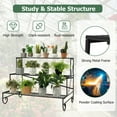 thumbnail image 3 of 3-Tier Mental Plant Stand with Grid Shelf, 3 of 9
