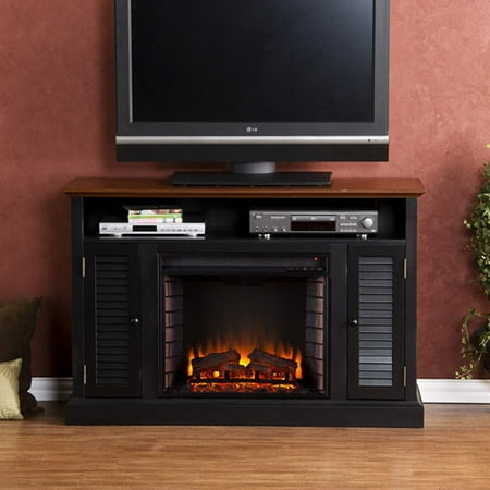 Southern Enterprises Wiltshire Electric Fireplace Media Console for TVs up to 48", Black