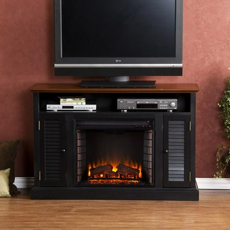 Southern Enterprises Wiltshire Electric Fireplace Media Console for TVs up to 48", Black