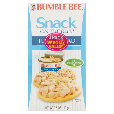 Bumble Bee Snack on the Run! Tuna Salad with Crackers, 3.5 oz kits, 3 pack