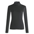 thumbnail image 3 of ZJXFGS Cotton Mock Turtleneck for Women,Fall Fashion Must Haves,Cute Clothes,Oversized Sweatshirt,Long Sleeve Shirts for Women,Pullover Sweaters for Women,Thermal Tops for Women,Black,One Size, 3 of 4