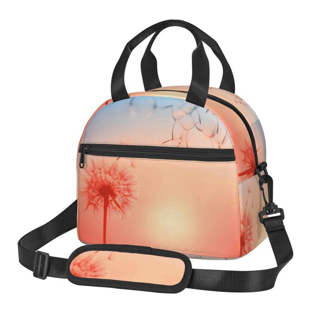 Balery The Sunset of Dandelion Bolsa de Almuerzo Impresa, Caja de Almuerzo Reutilizable, Bolsa Térmica Aislada para Almuerzo, Bolsa Antiderrames