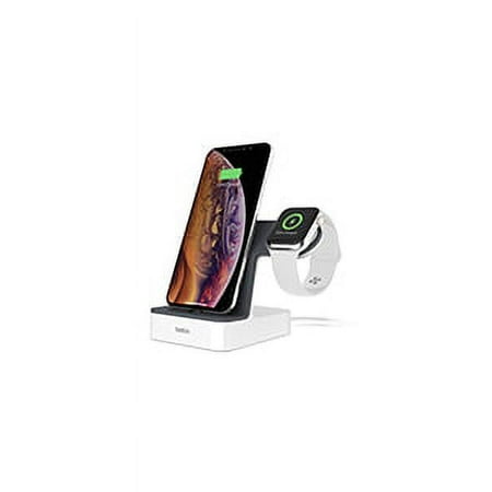 Belkin - PowerHouse Charging Dock for iPhone and Apple Watch - White