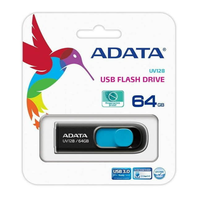 Memoria USB Kingston UV128 negro 64 GB USB 3.0 AUV128-64G-RBE