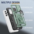 thumbnail image 3 of for Samsung A53 5G Case, Galaxy A53 5G Case with Camera Cover & 360°Kickstand Ring with Tempered Glass Screen Protector, Military Grade Shockproof Protective Cover for A53 5G Case Green, 3 of 14