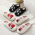 thumbnail image 5 of BERANMEY Cute Valentine's Day Slippers for Women Soft Plush Comfy Warm Slip-On Heart Love Couple Slippers fo Women Indoor Fluffy House Slippers for Women and Men Non-slip Fuzzy Flat Slides, 5 of 7