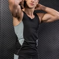 thumbnail image 6 of ZyeKqe Mens Slim fitted Tank Top Quick Dry Athletic Sleeveless Crewneck Lightweight Running Workout Tees, 6 of 9
