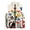 Cat Folk Flower, variant on Soft Girls Fleece Vest for Daily Life Winter, Polyester With Pockets Kid Outerwear Vest, Patchwork Cat Birds