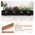 thumbnail image 4 of Raised Garden Bed, Wood Flower Planter Box w/4 Drainage Holes, Black Liner for Containing Soil, Indoor Outdoor Wooden Plant Container for Backyard, Patio, Balcony (1,36" x 7" x 6.5"), 4 of 5