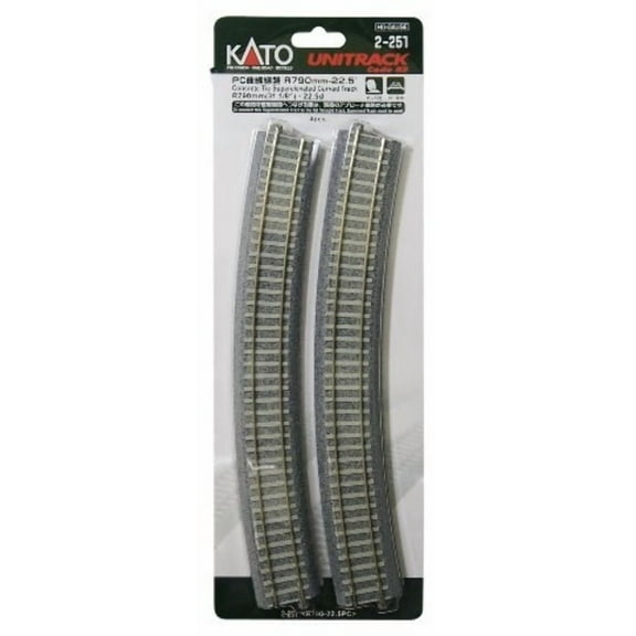 Kato 2-251 HO Scale R790-22.5 unitrack PC curve line (4 pieces) (japan import)