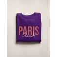 thumbnail image 3 of Paris France Nude Pink Lettering Sweatshirt Men -Image by Shutterstock, Male 4X-Large, 3 of 4