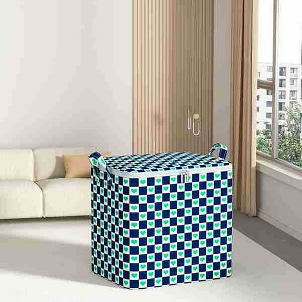 Almacenamiento de ropa de tela, bolsa de almacenamiento de edredón, diseño plegable, portátil, material resistente, para dormitorio, alta capacidad, organizador de ropa, almacenamiento de