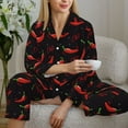 thumbnail image 6 of Sikiie Red Hot Chili Pajamas for Women Set, Womens Pajama Sets, Lounge Sets for Women, 2pjs for Women-Small, 6 of 7