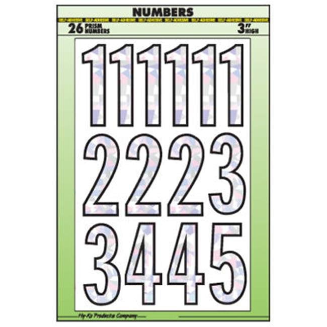 Address America 44 Reflective 4 Numbers Peel & Stick FBA_NUM-R-44-4