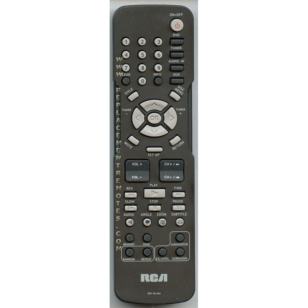 RCA RCR192AA4 (p/n: RCR192AA4) Home Theater System Remote Control (new