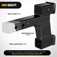 thumbnail image 2 of 2" Receiver Trailer Hitch Extension Riser with 6" Rise/Drop, 7" & 9" Extender, 7500Lbs Towing Capacity with Bolt Nut Clip, 2 of 7
