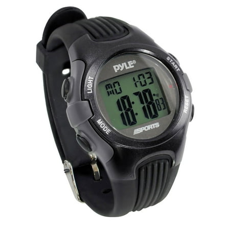 Gymaster Fitness Multi-function Watch w/ Pacer, 50 Lap Chronograph Memory, 4 Countdown Timers (Black Color)