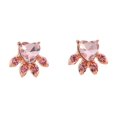 thumbnail image 6 of JingChun Dainty Paw Stud Earrings Set - Rose Gold Fill Cubic Zirconia Earring Adjustable Ring Hypoallergenic Jewelry for Puppy Lovers, 6 of 7