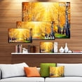 thumbnail image 3 of Yellow Autumn Trees in Sunray - Large Landscape Canvas Art Print, 3 of 4
