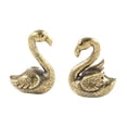 thumbnail image 3 of 2 figuras en miniatura de pareja de flamencos, esculturas de pareja de flamencos, decoración de mesa de cobre única y duradera para escritorio y dormi, 3 of 10
