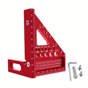 Woodworking Square Protractor Aluminum Alloy 3D Multi-Angle Measuring Ruler