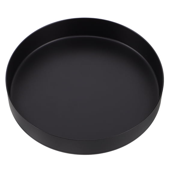 PAMINGONO Black Stainless Steel Planter Saucer Durable Water Tray for Indoor and Garden Use