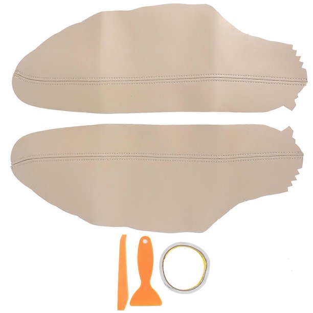 Front Door Panels Armrest Cover Microfiber Synthetic Leather Trim Sticker Fit for Honda Accord Coupe 08?12Beige