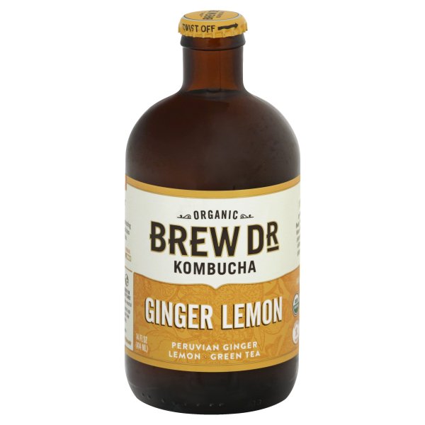 Brew Dr. Kombucha Ginger Lemon, 14 fl oz