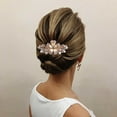 thumbnail image 2 of WEIWEIGG Floral Hair Clips for Women, Flower Claw Clips for Thick Hair, Multi-Styles, Nonslip Jaw Clips, Gift for Girlfriend, Daily Party Elegance Gold, 2 of 8