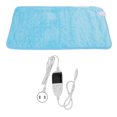 thumbnail image 1 of Manta calefactora eléctrica para el hogar de invierno, 6 velocidades, 3 modos de sincronización, pantalla LCD, almohadilla calefactora eléctrica suave para oficina, estera azul, enchufe JP de 100?120V, 1 of 8