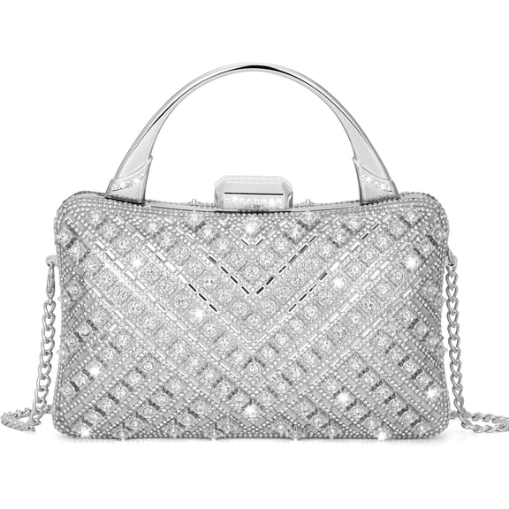 Clutch Purses for Women, Formal Evening Bag, Sparkly Rhinestone Purse for Party, Prom, Wedding