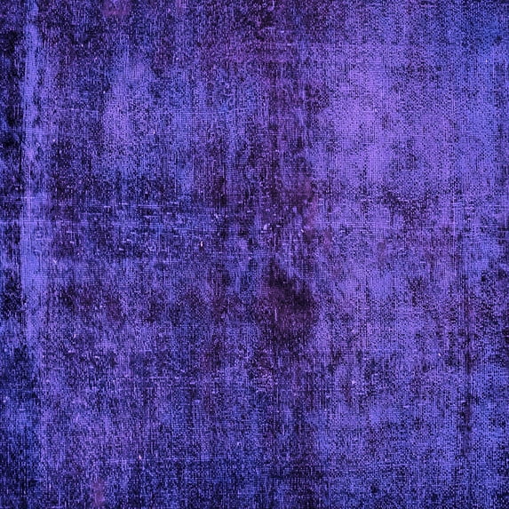Ahgly Company Indoor Square Persian Purple Bohemian Area Rugs, 4' Square