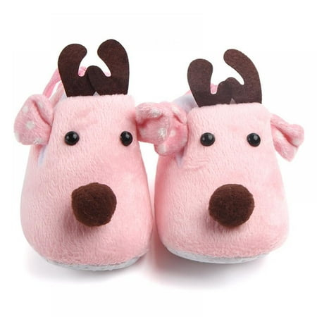 

Infant Shoes Winter Baby Girl Shoes Christmas Deer Shoes Soft Sole Anti-Slip Toddler Warm Toddlers Shoes Newborn Infant Prewalker