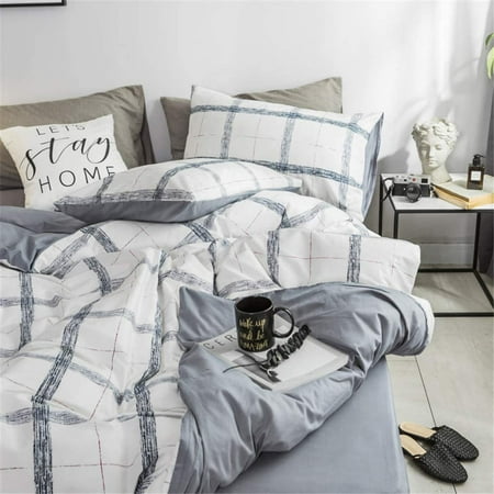 White Plaid Duvet Covers Grid Queen Black And Bedding Cover Cotton Large Checd Geometric Square Sets Women Men Teens Dorm Soft Durable No Insert - Black And White Square Grid Bedding White Plaid Duvet Covers Grid Queen Black And Bedding Cover Cotton Large Checd Geometric Square Sets Women Men Teens Dorm Soft Durable No Insert - Black And White Square Grid Bedding