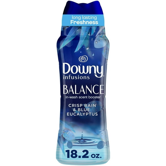 Downy Infusions Balance Laundry Scent Booster Beads, Crisp Rain & Blue Eucalyptus, 18.2 oz