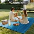 thumbnail image 4 of Outdoor Rug 4x6 ft Sky Blue White Brush Stroke Textured Waterproof Outdoor Patio Rug Mat Non Slip Outside Area Rugs Carpet for RV,Camping,Porch,Deck,Pool,Balconybackyard,Abstract Modern, 4 of 9